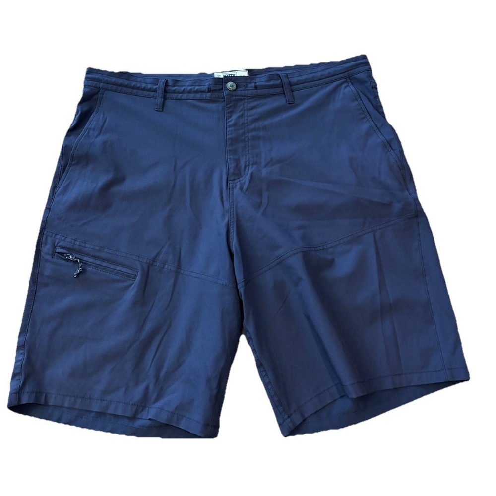 Jetty Shorts Mens 38 Gray Hiking Shorts Stretch Drawstring Zip Pockets Gorpcore